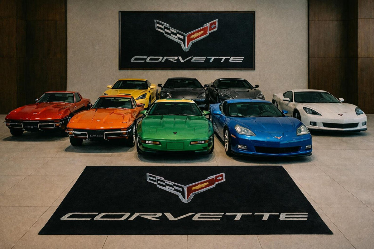 Premium Corvette Garagenteppich – 5x7 ft (60x87")