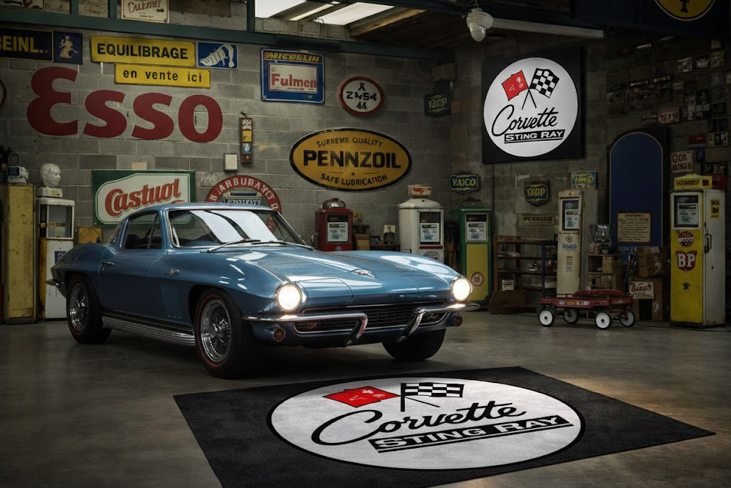 Premium Corvette Garagenteppich – 5x7 ft (60x87")