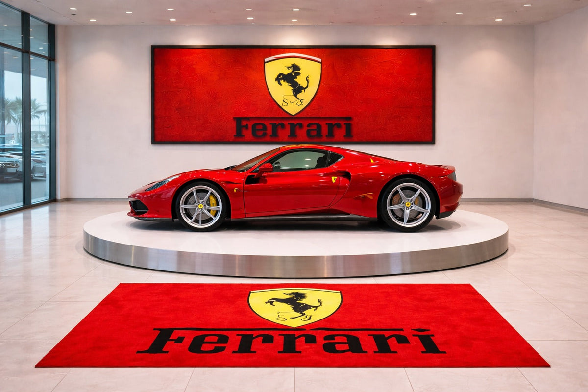 Premium Ferrari Garagenteppich – 5x7 ft (60x87")