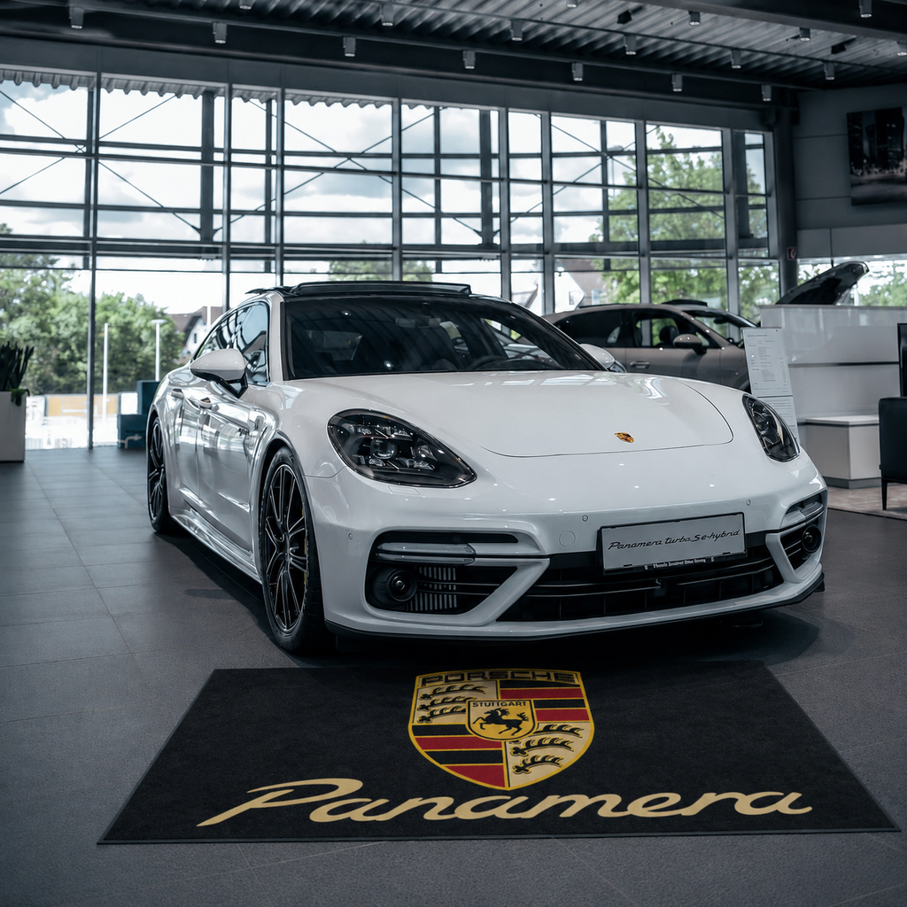Premium Porsche Garagenteppich – 152 x 221 cm (5x7 ft)