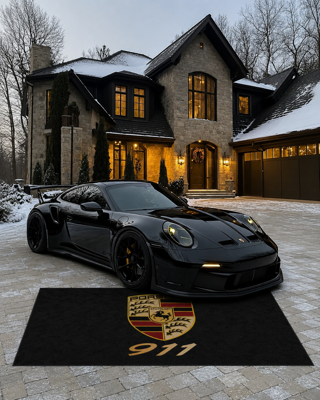 Premium Porsche Garagenteppich – 152 x 221 cm (5x7 ft)