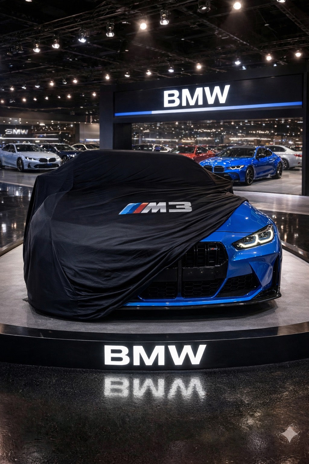 BMW M3 Indoor-Autoabdeckung für die M-Serie - Blau