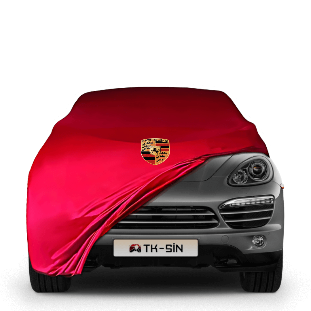PORSCHE CAYENNE 2 (2014-2017) Indoor-Autoabdeckung - Rot