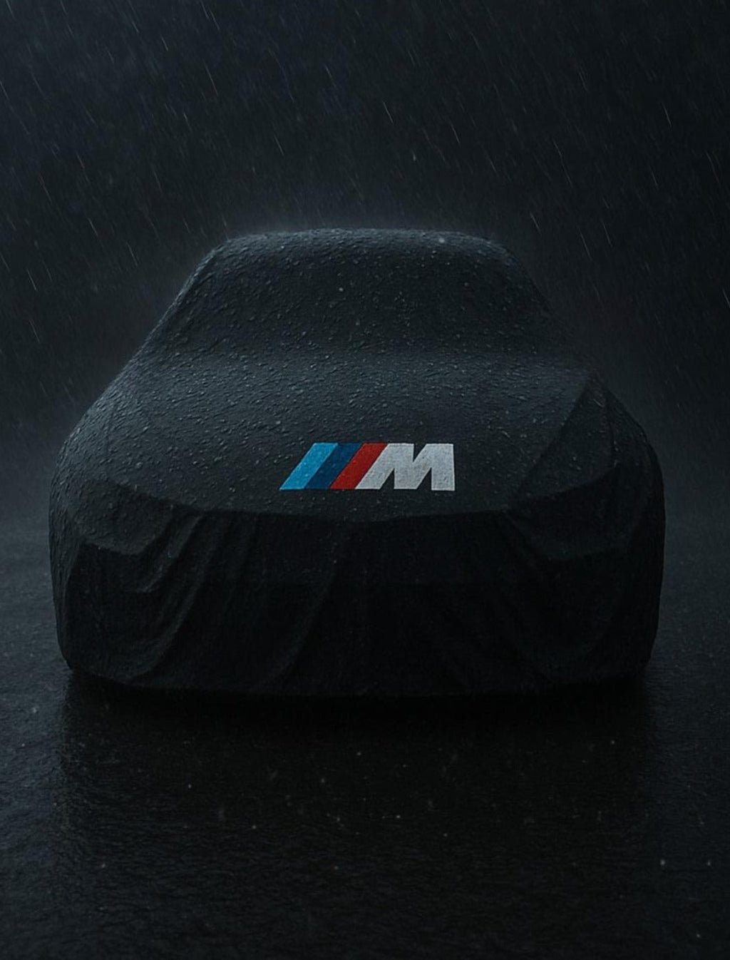BMW M Performance Outdoor-Autoabdeckung – wasserdicht & passgenau für M2, M3, M4, M5, M6 und M8 - M Performance Logo on Windshield - Only Wasserdicht Cover