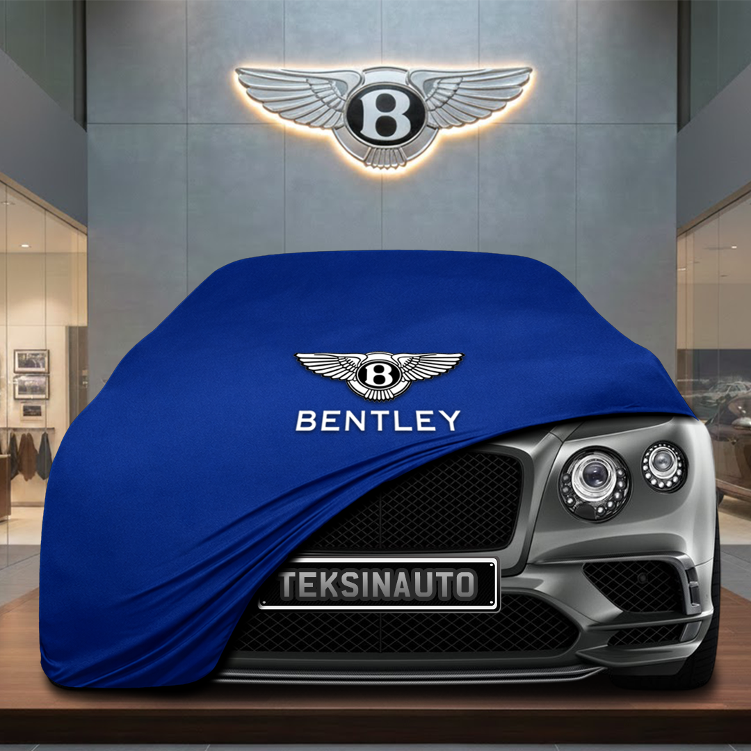 BENTLEY BENTAYGA EWB 2020- Passgenaue Indoor-Autoabdeckung Soft Stretch Schwarz, Grau, Blau, Rot Dust Protection Garage Cover Laser Cut + Bag - Blau