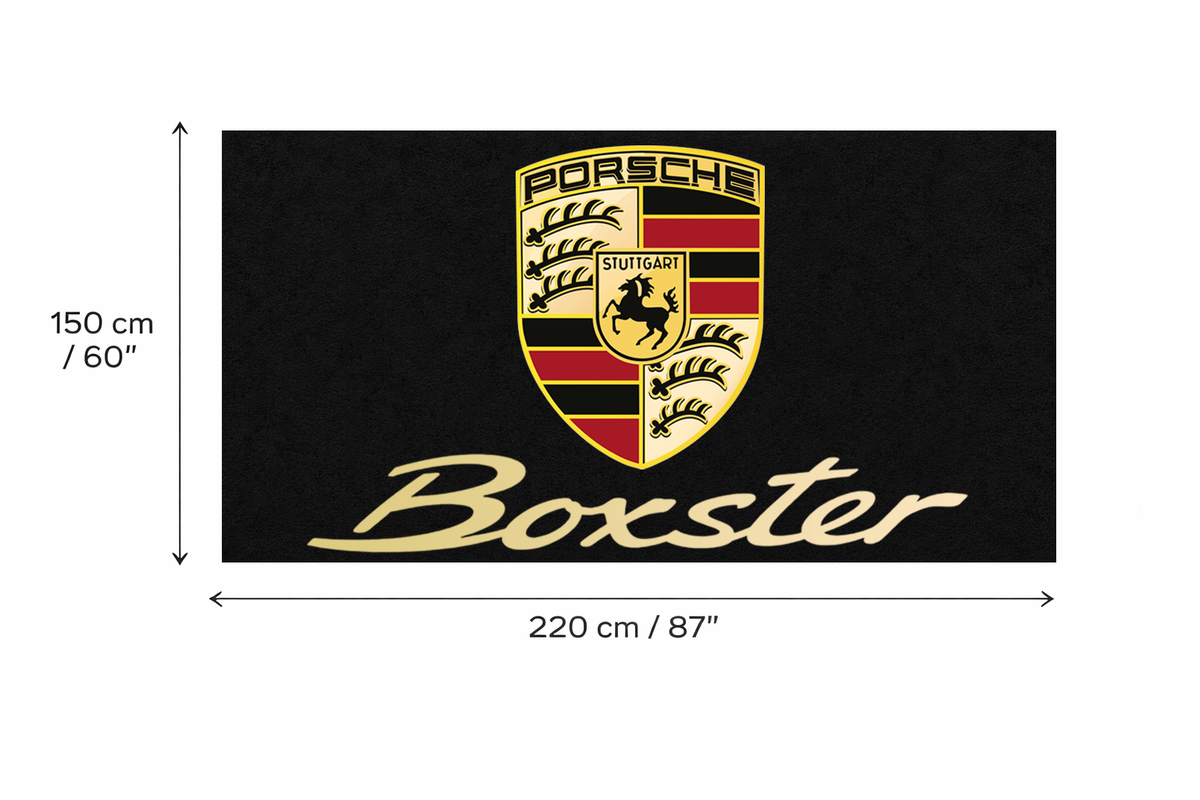 Premium Porsche Garagenteppich – 152 x 221 cm (5x7 ft)