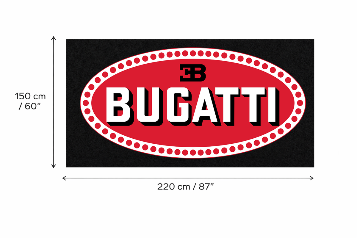 Premium Bugatti Garagenteppich – 5x7 ft (60x87")