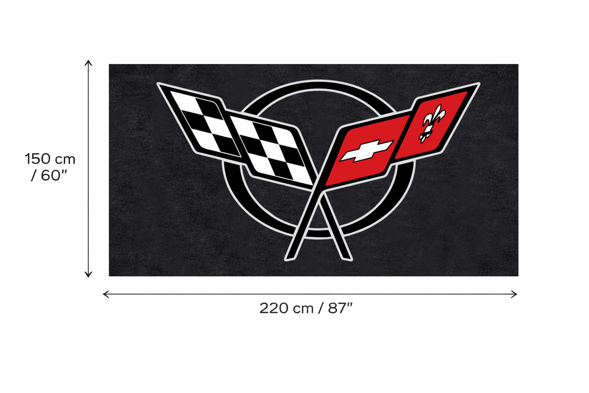 Premium Corvette Garagenteppich – 5x7 ft (60x87")