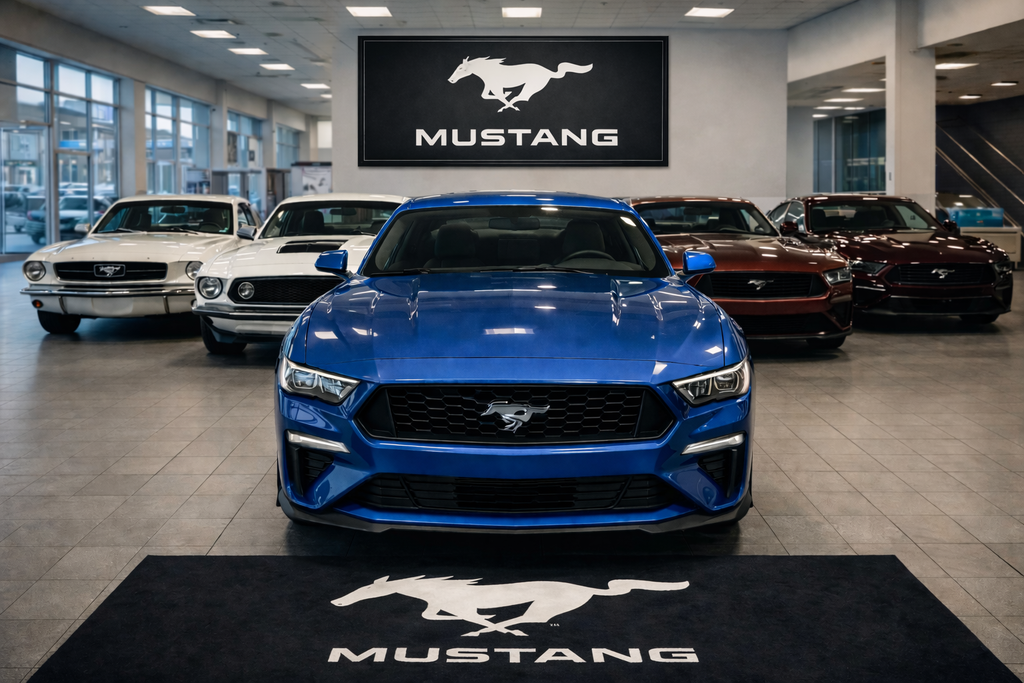 Premium Mustang Garagenteppich – 5x7 ft (60x87")