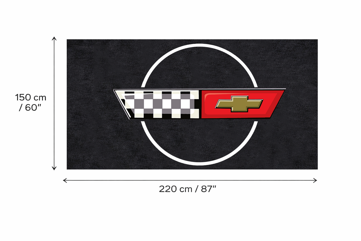 Premium Corvette Garagenteppich – 5x7 ft (60x87")