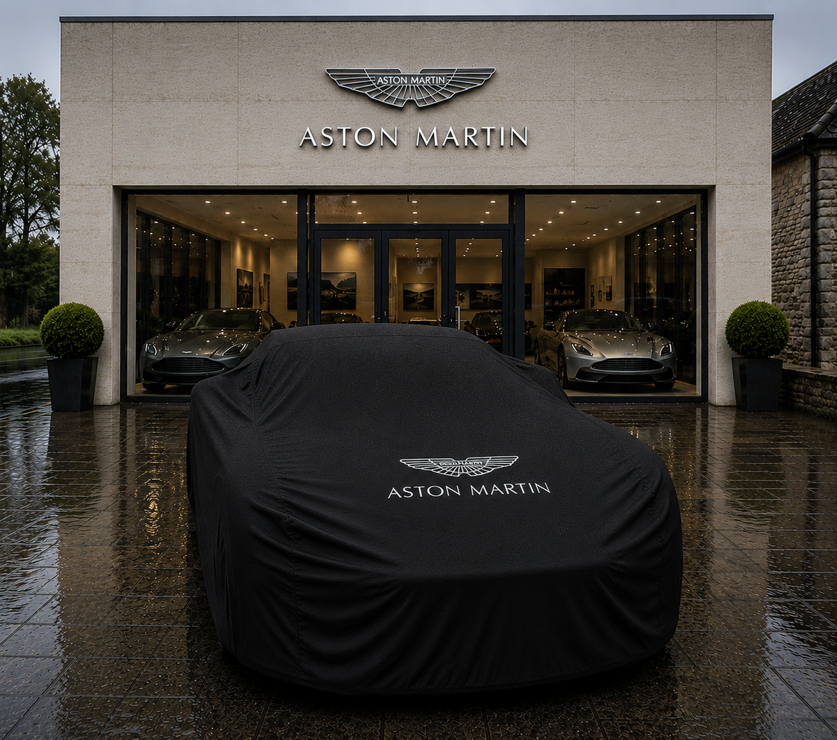 Aston Martin wasserdichte Outdoor-Autoabdeckung – passgenau - Blau