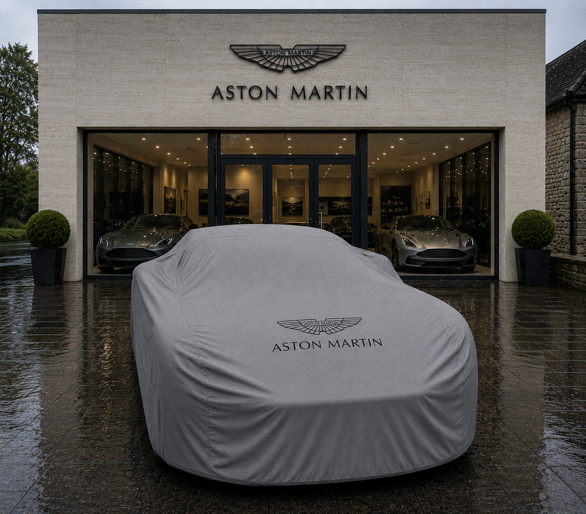 Aston Martin wasserdichte Outdoor-Autoabdeckung – passgenau - Grau