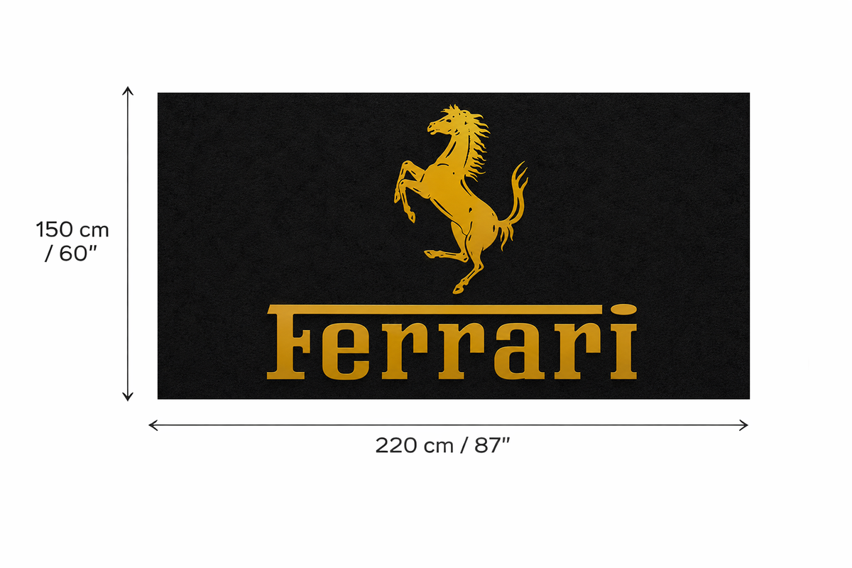 Premium Ferrari Garagenteppich – 5x7 ft (60x87")