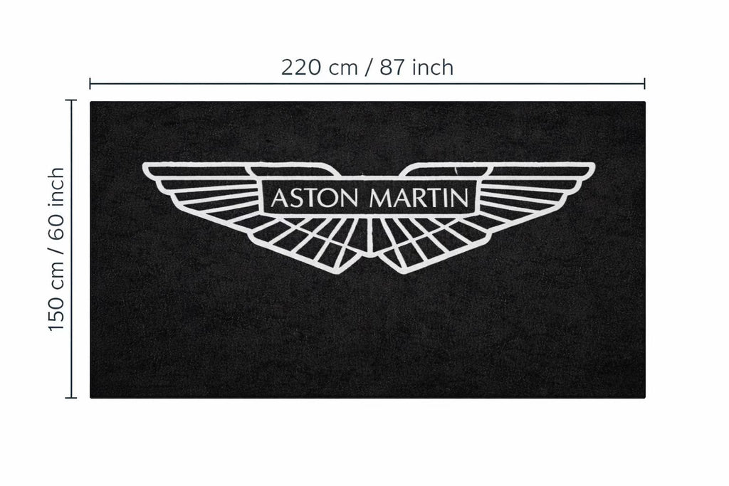 Premium Aston Martin Garagenteppich – 152 x 221 cm (5x7 ft)