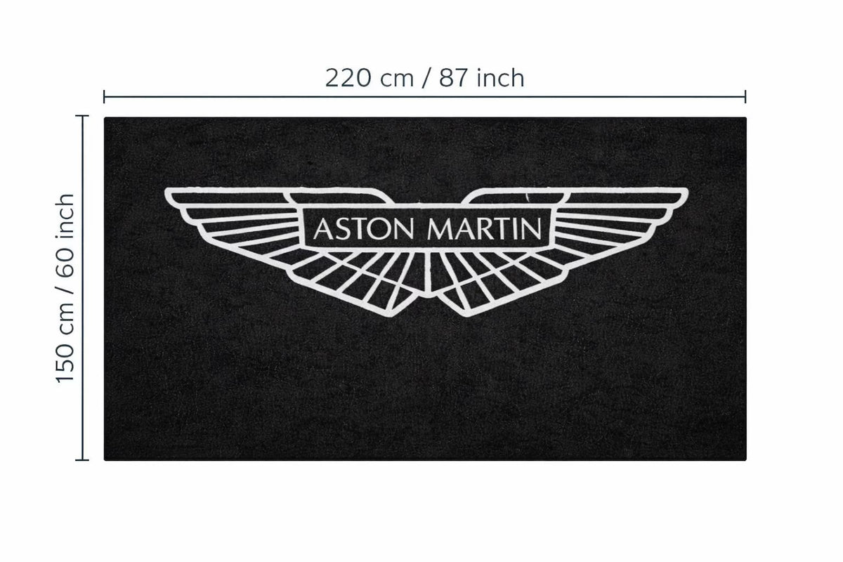 Premium Aston Martin Garagenteppich – 152 x 221 cm (5x7 ft)