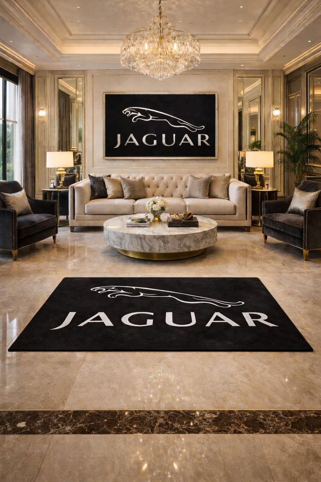 Premium Jaguar Garagenteppich – 152 x 221 cm(5x7 ft)