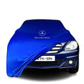 Mercedes-Benz B-Klasse (W245) mit maßgeschneiderter Indoor-Autoabdeckung in einer Garage in Deutschland