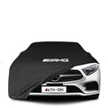 Mercedes-Benz CLS (C257) mit maßgeschneiderter Indoor-Autoabdeckung in einer Garage in Deutschland