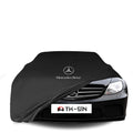 Mercedes-Benz CL (C216) mit maßgeschneiderter Indoor-Autoabdeckung in einer Garage in Deutschland