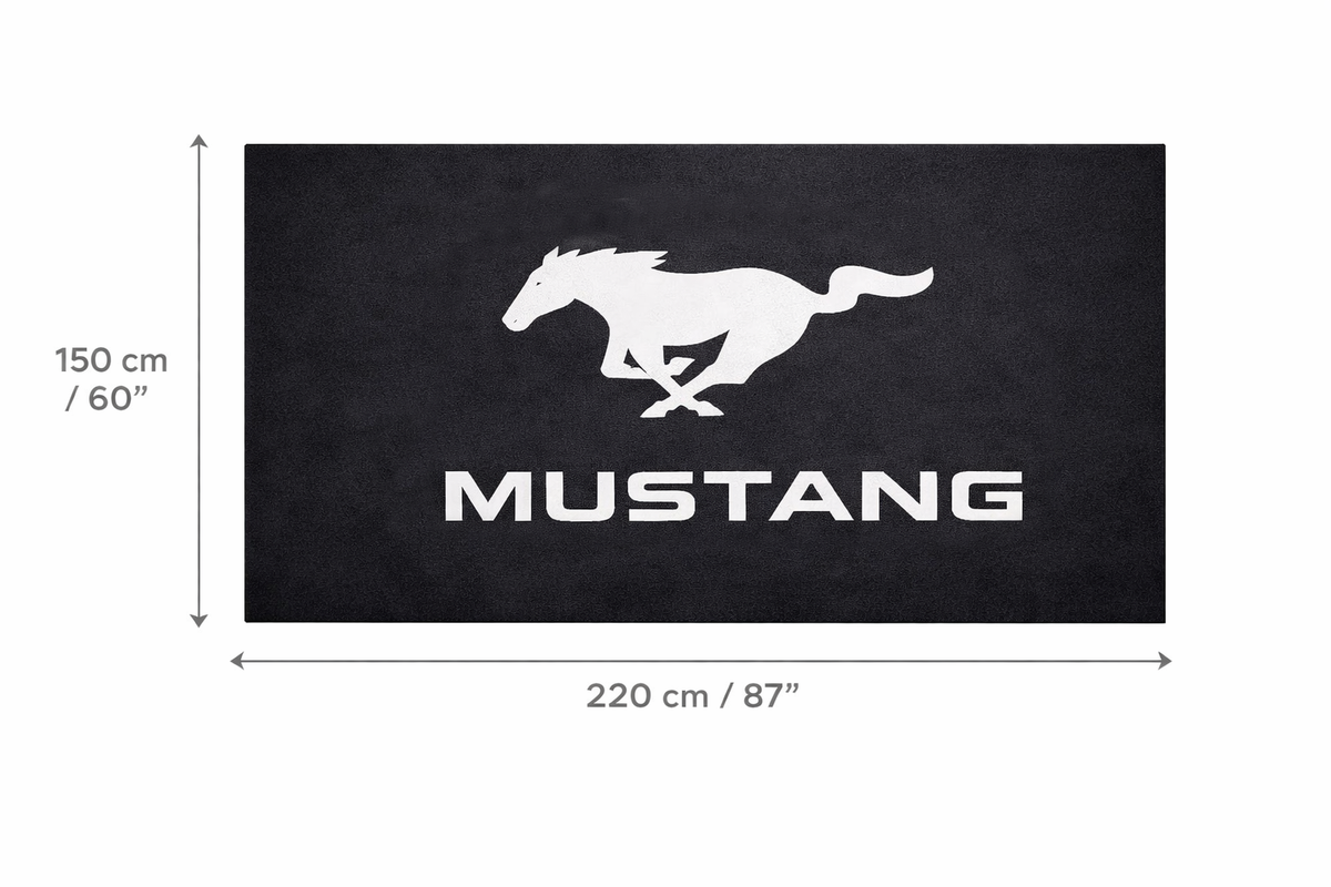 Premium Mustang Garagenteppich – 5x7 ft (60x87")