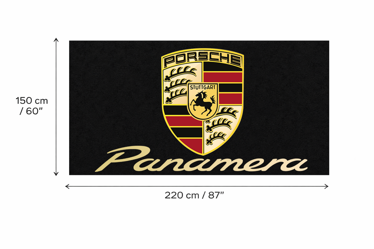 Premium Porsche Garagenteppich – 152 x 221 cm (5x7 ft)