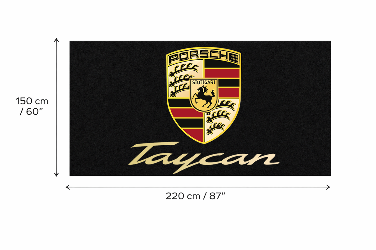 Premium Porsche Garagenteppich – 152 x 221 cm (5x7 ft)